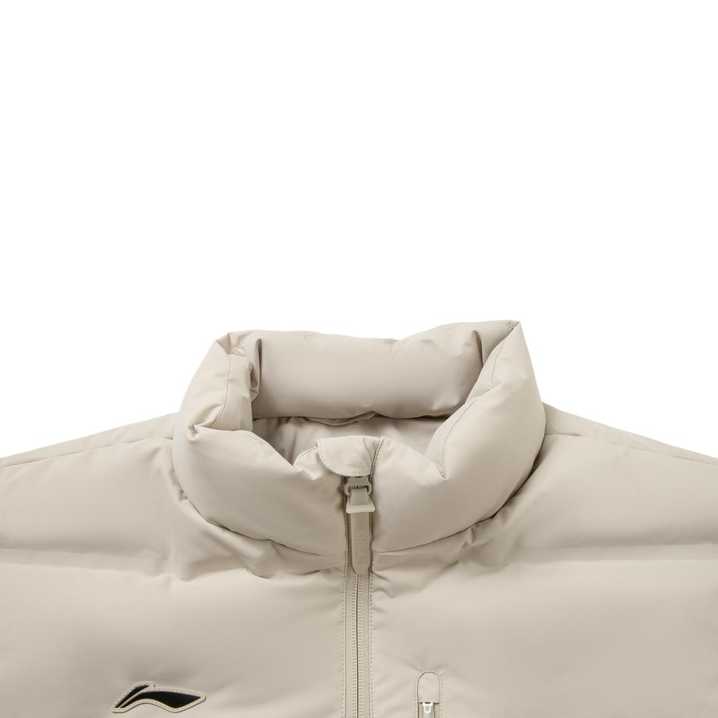 Li Ning Honor Series Fashion Stand Collar Thick Simple Comfortable Warm Short Down Jacket Men Outerwear AYMV745-5