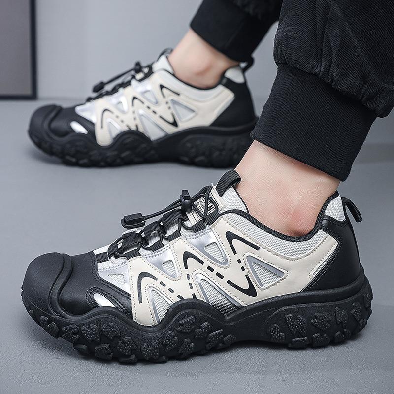 Mens Sneakers SpringAutumn Breathable Wear Resistant Tooling Shoes Platform Non-slip Outdoor Hiking Travel Shoes Tenis Masculino