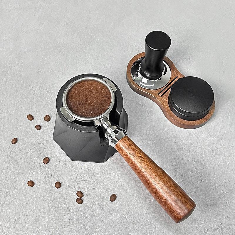 Portable Espresso Coffee Holder Adjustable ABS Coffee Press Powder Base Seat for 51/53/58mm Portafilter Coffee Tamper Mat Stand