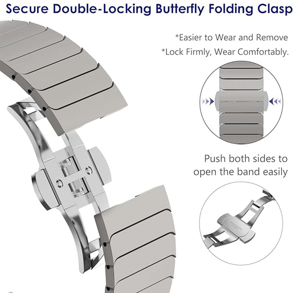 Titan Metallarmband für Samsung Galaxy Watch 8 40/44mm 8Classic 46mm Armband für Galaxy Watch Ultra 47mm Armband