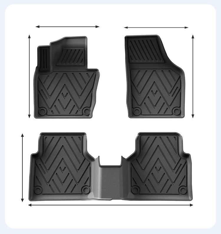 2010-2018 Volkswagen Tiguan 3D All-Weather Eco-Friendly TPE Floor Mats