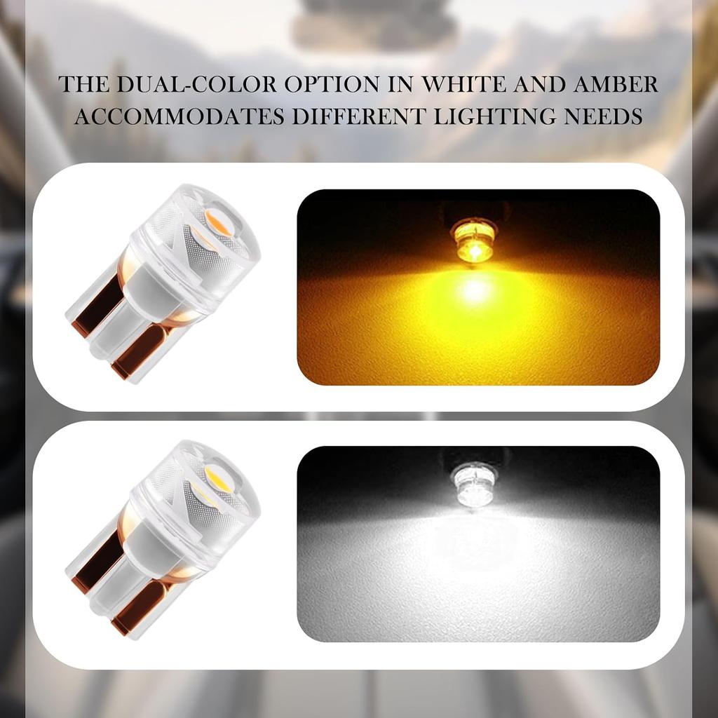 30PCS 194 LED Bulbs,12V T10 Wedge Base W5W Replacement | Multi-Functional 168 LEDs Bulb,for License Plate/Gauge Cluster/Dome Lights,Bright White