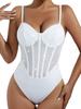 Body-Korsett für Bauch Hüfte Brust Sexy Body-Formung Verstellbar Trägerlos Größe S [Maeau] Damen, Funkelnd, Niedlich, Mit Stäben, Formend, Anhebend,