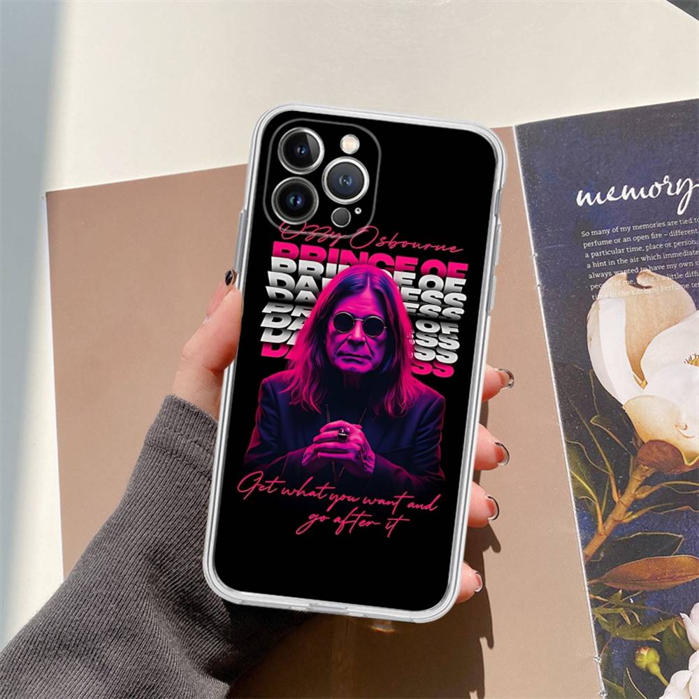Retro Band O-Ozzy O-osbourne Fashion Transparent Phone Case For IPhone 17 Air 16 Pro Max 15 14 13 12 11Plus Shockproof Cover