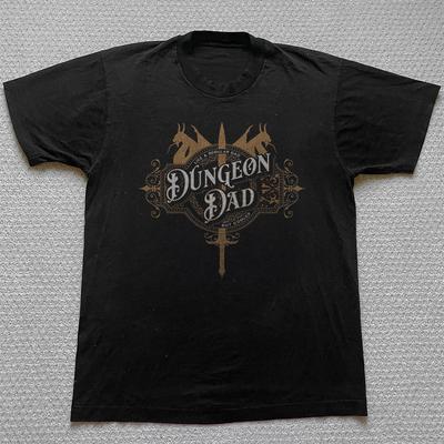 Dungeons Amp Dragons Dungeon Dad Black Cotton Tshirt Size S5XL Unisex T-Shirt