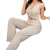 2025 Women's Sleeveless Camisole & High-Waist Long Pants Pajama Set - Breathable Knit