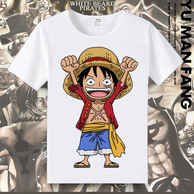 ONE PIECE T-shirt Luffy Sauron Printed Clothes Anime Peripheral Short Sleeve T-Shirt Loose Tide Comfortable Y2K