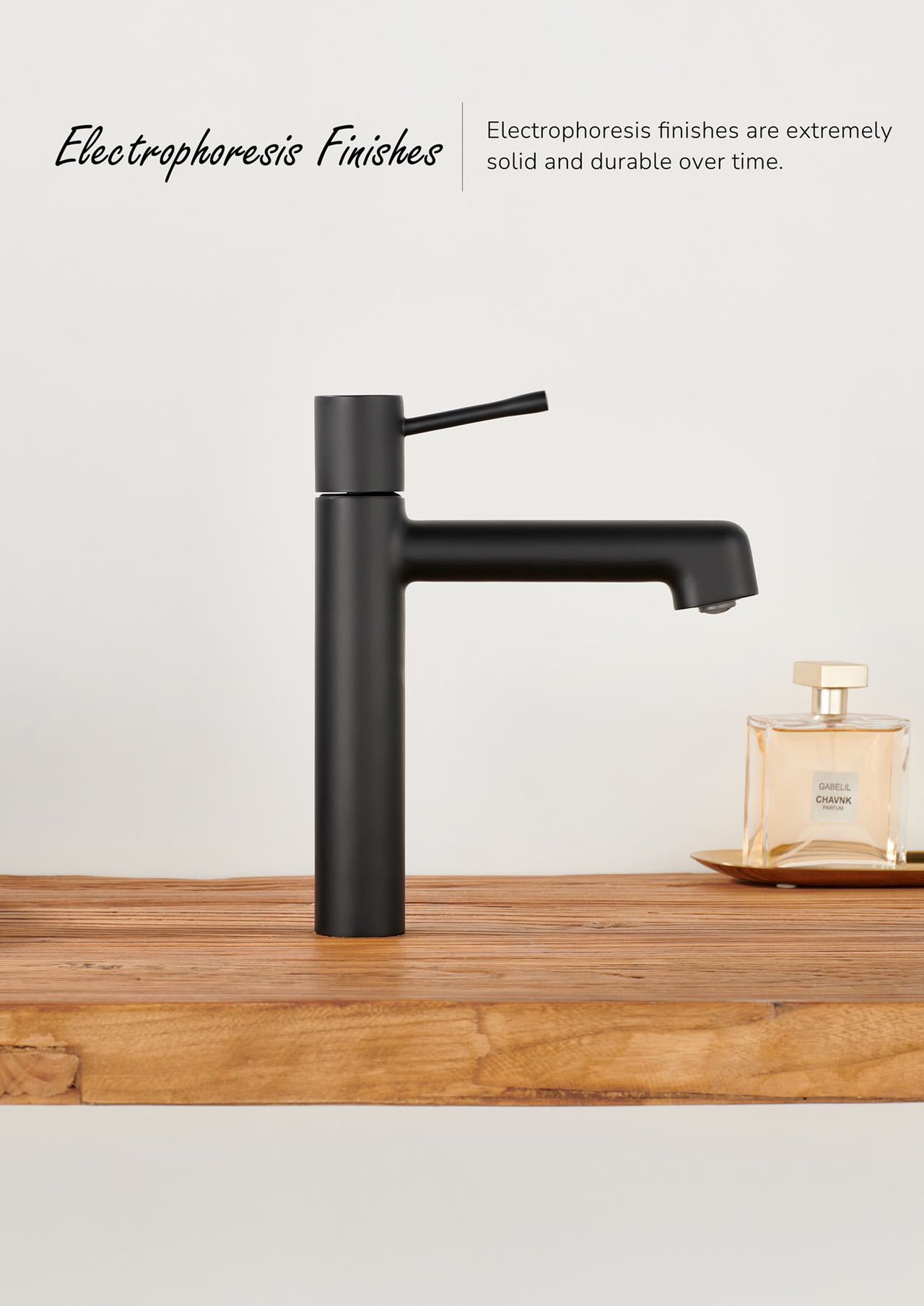 OKIE Single-Handle Gold Tall Bathroom Faucet Traditional Design One-Hole Single Handle Vessel Sink Faucet Brass Basin Faucet (Black,Brass) чёрный