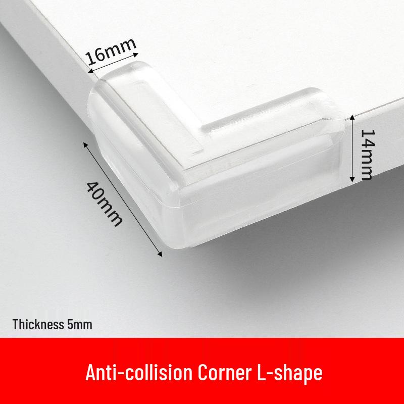 L-Shaped Transparent Baby Safety Corner Guards for Tables and Cabinets