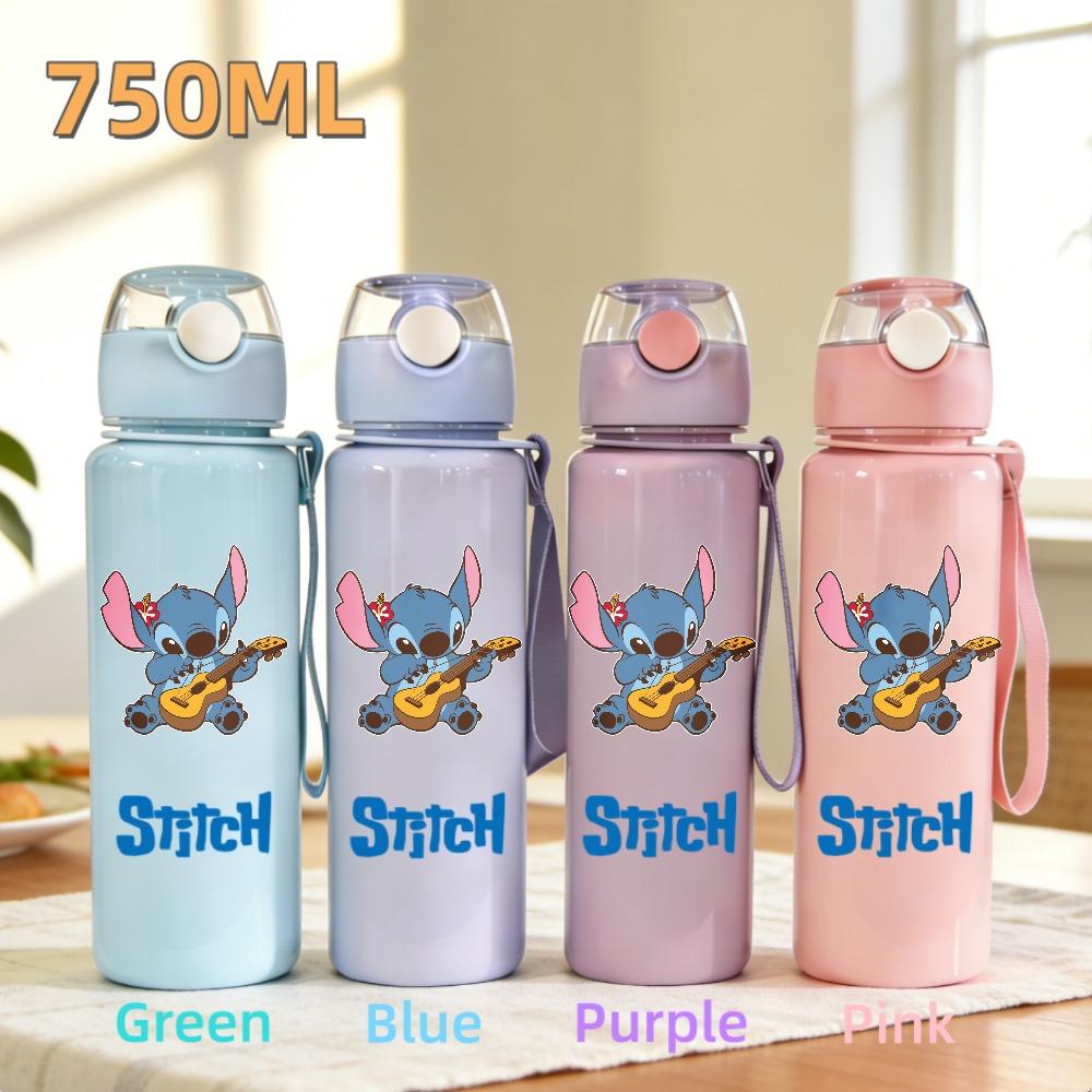 

Cute And Charming Stitch Water Bottle 800ml Children 304 stainless steel thermos cup Girls Boys Sports Mug School Office Attachment Present Blue