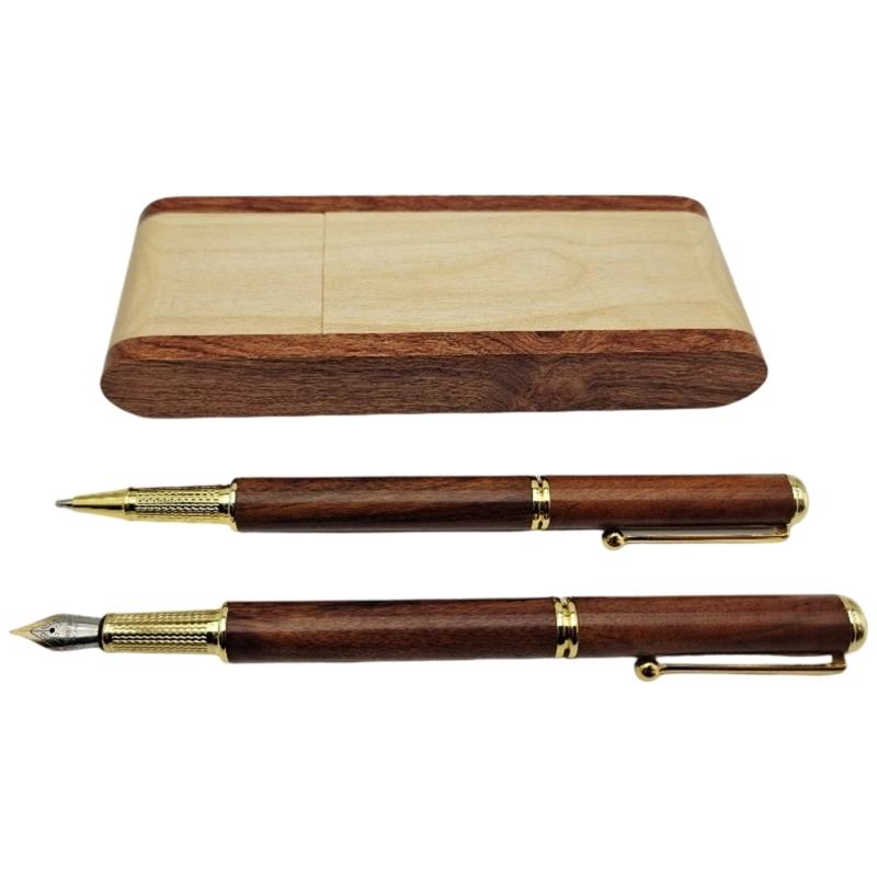 

Gel Pen Set Wood Fountain Pen Set Business Pen Smooth Writing Pen Gift Pen Signature Pen School Supplies for Writing 1