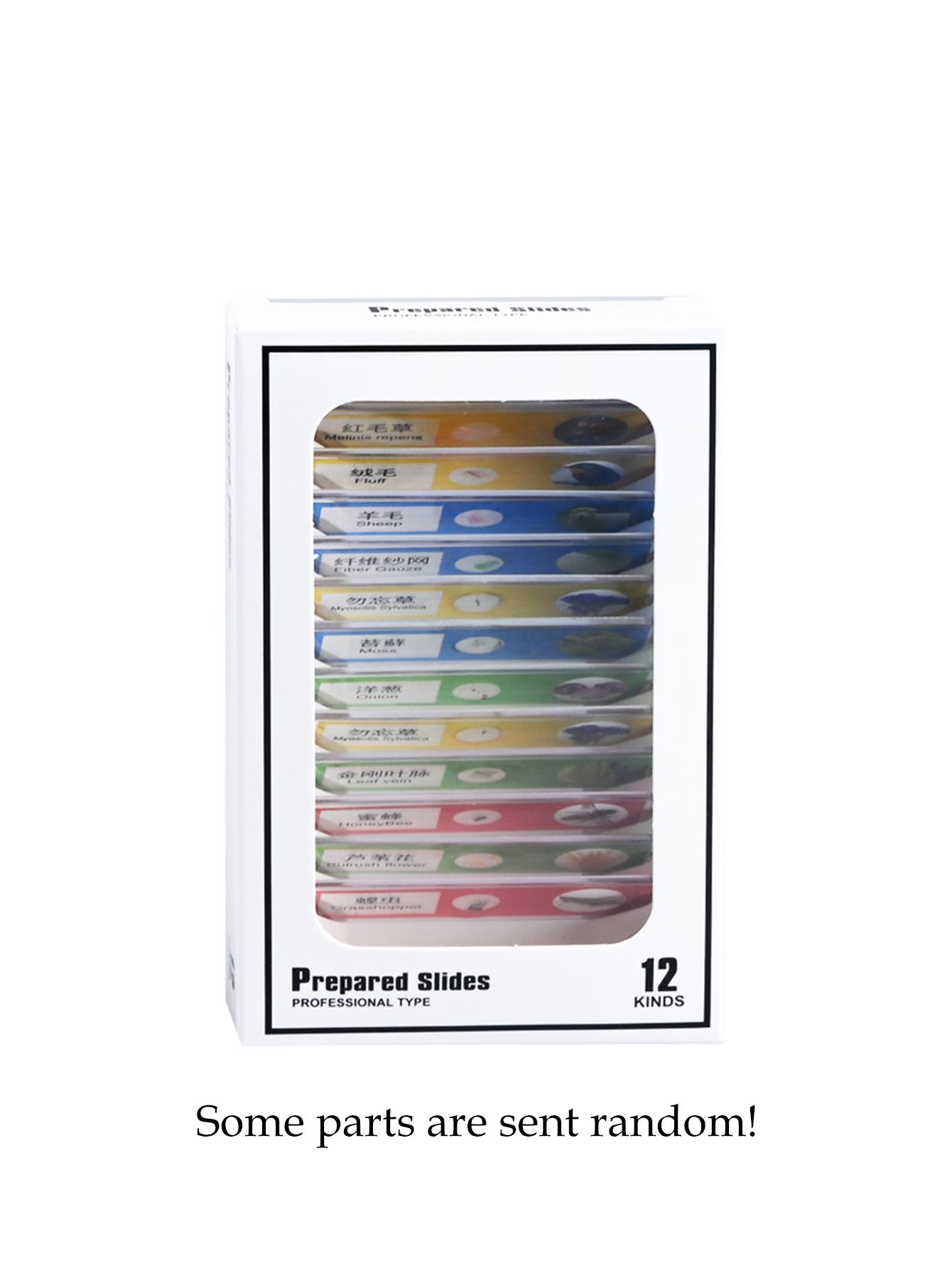 

Microscope Slides 12 Pcs , Plastic Biological Specimen Biological Science Education for Student Microscopes Random Styles різнокольоровий