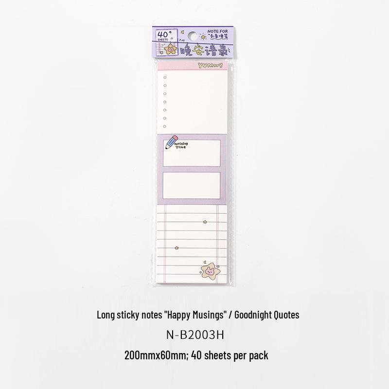 Happy Ramblings Sticky Notes: Fresh Cute Illustration Memo Pad