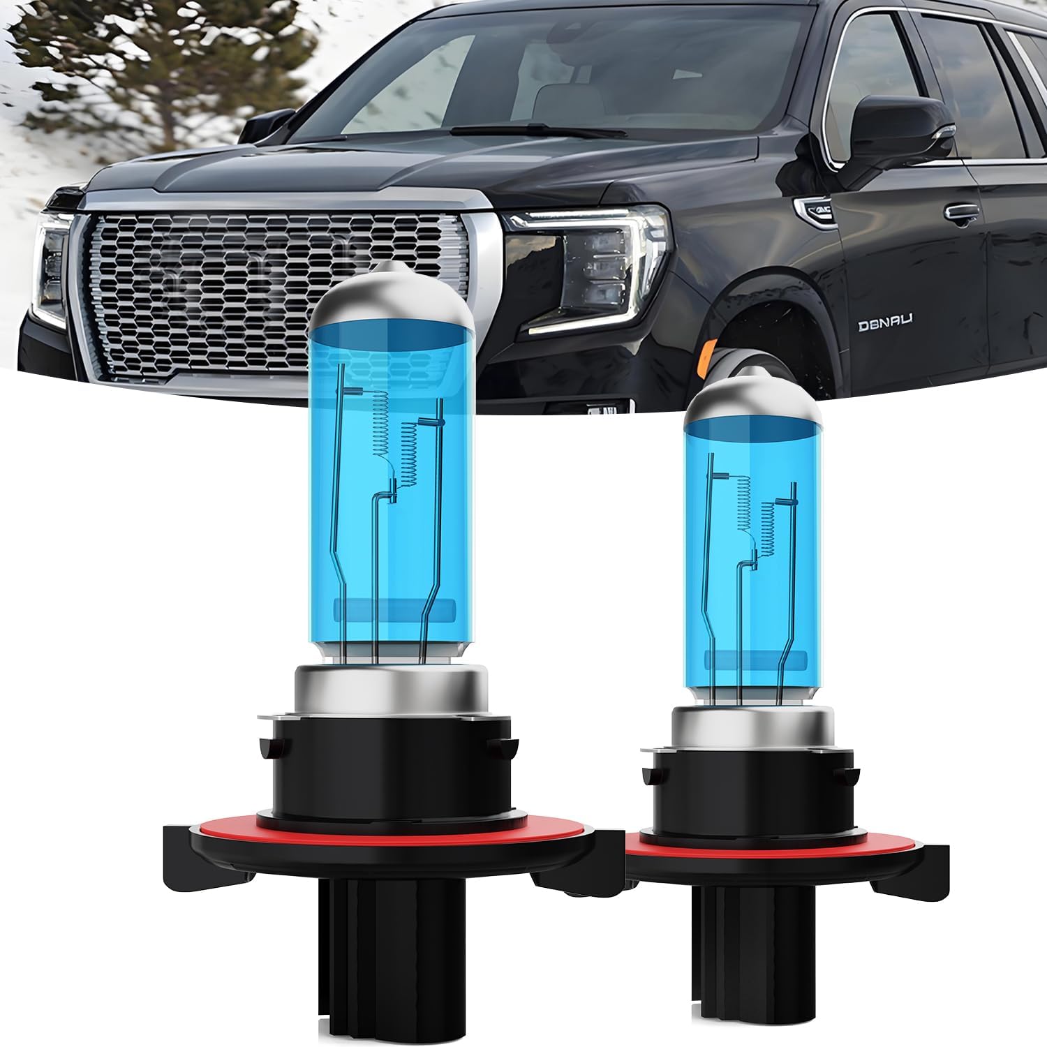 

Halogen Headlights Fit For GMC Yukon Denali XL 2007-2008 Headlight Bulbs,9008/H13 High/Low Beams Bright Front Light Combo Kit,Plug & Play,Pack of 2 Year:2007-2008 for GMC Yu