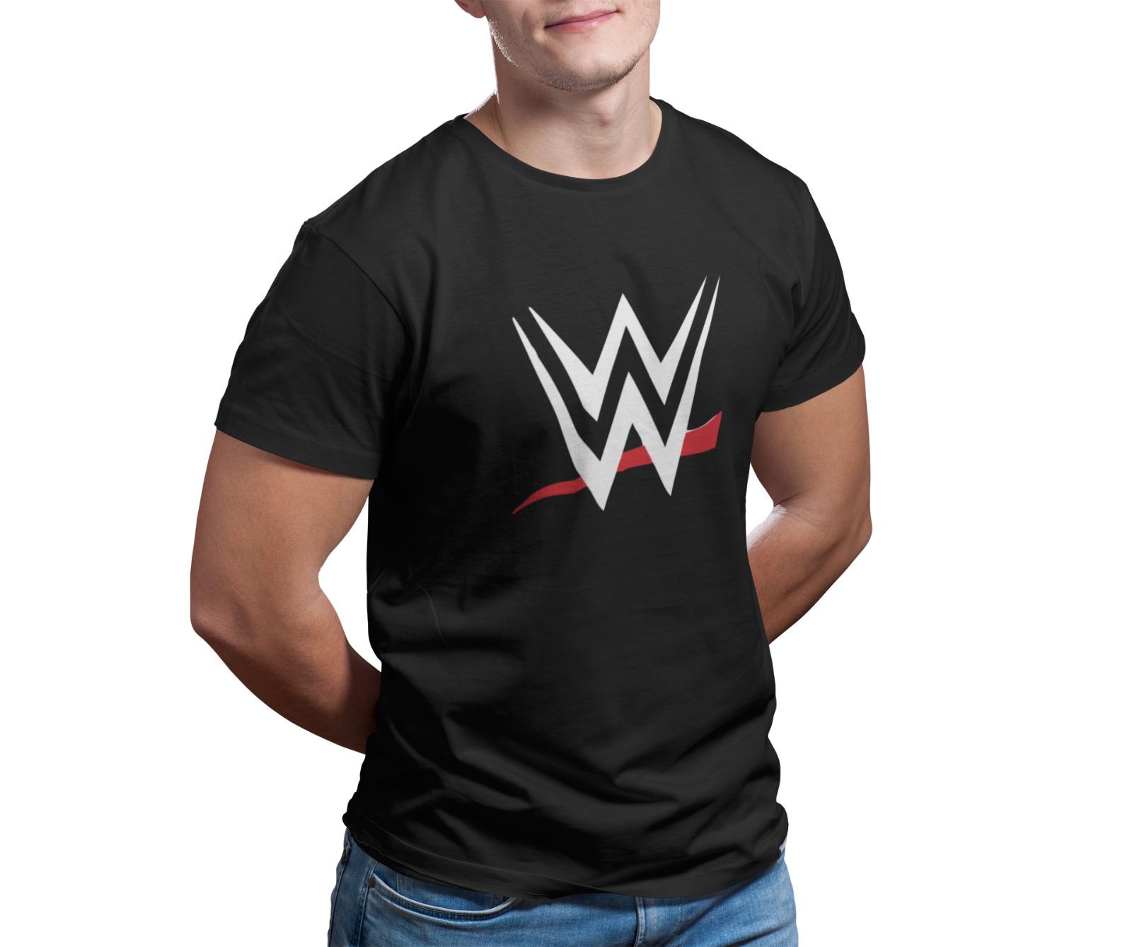 

WWE LOGO Черная футболка Летний принт Рубашка Одежда Футболка Топ