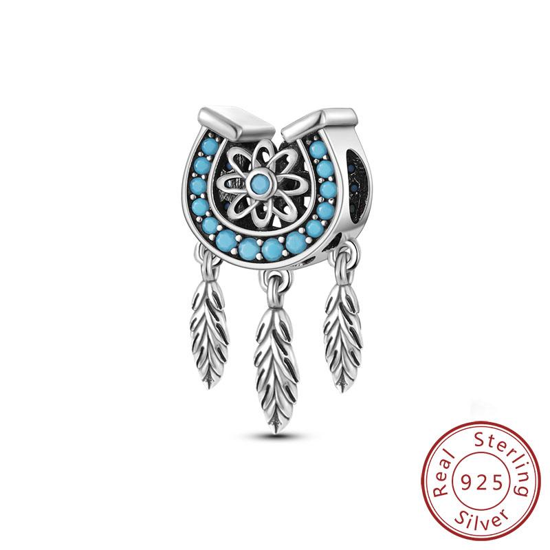 Originale Kupferanhänger Perlen Anhänger Bunte Traumfänger Glücksbringer Passend für Armbänder Halsketten Frauen DIY Schmuck