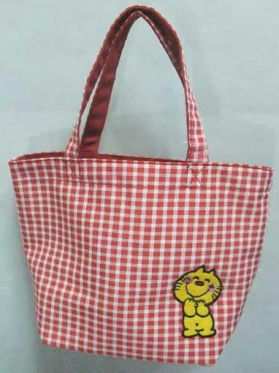 Ado Mizumori Reversible Lunch Tote Gingham Red