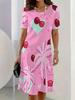 New Summer Mid-length Dress 3D Printed Design Casual for Outings and Parties