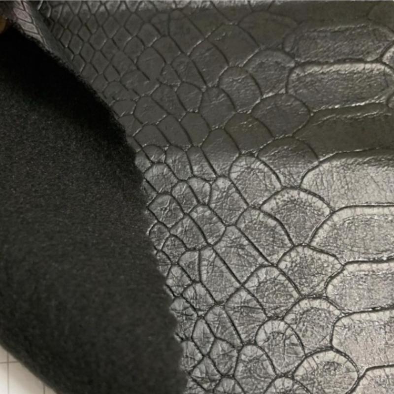 

PU Leather Python Print Fabric Four-sided Stretch Waterproof Wear-resistant Soft for DIY Dress Pants Coat Leather Bag Sofa 100x140cm