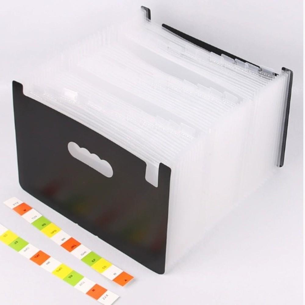 13/25 Pockets Expanding File Box A4 Document Organizer Portable Multi-Layer File Bag Office
