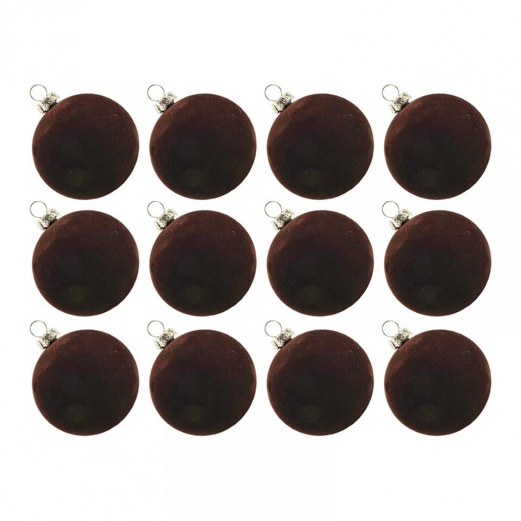 Timeless 12PC Velvet For Christmas Ornaments for Seasonal Elegance