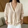 Women S V Neck Long Sleeve Knit Cardigan Loose Fit Casual Outerwear