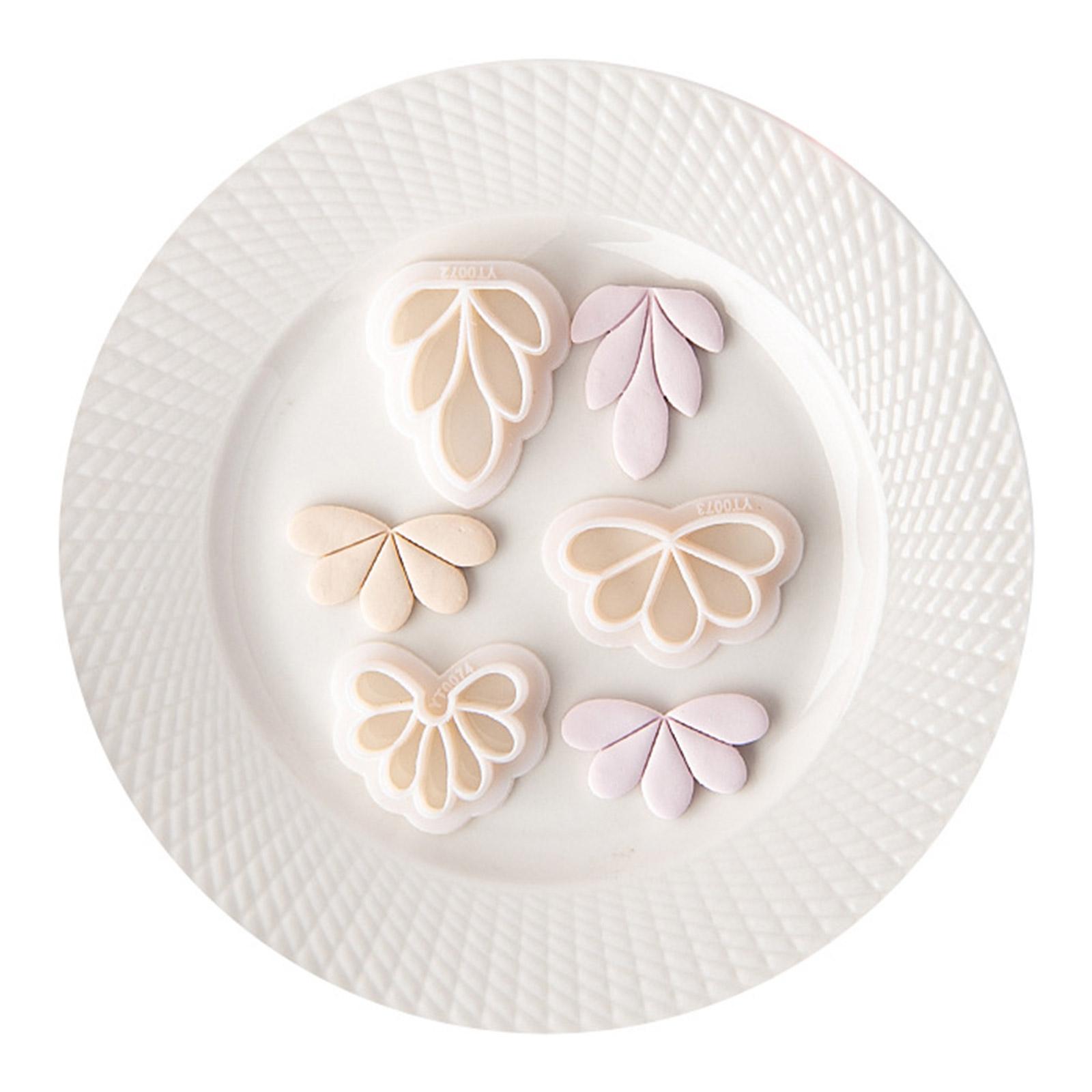 

Набор резаков для сережек в форме лепестков из глины, геометрические формы цветов, подходящие для изготовления сережек, многоцелевой инструмент для резки глиняных форм B