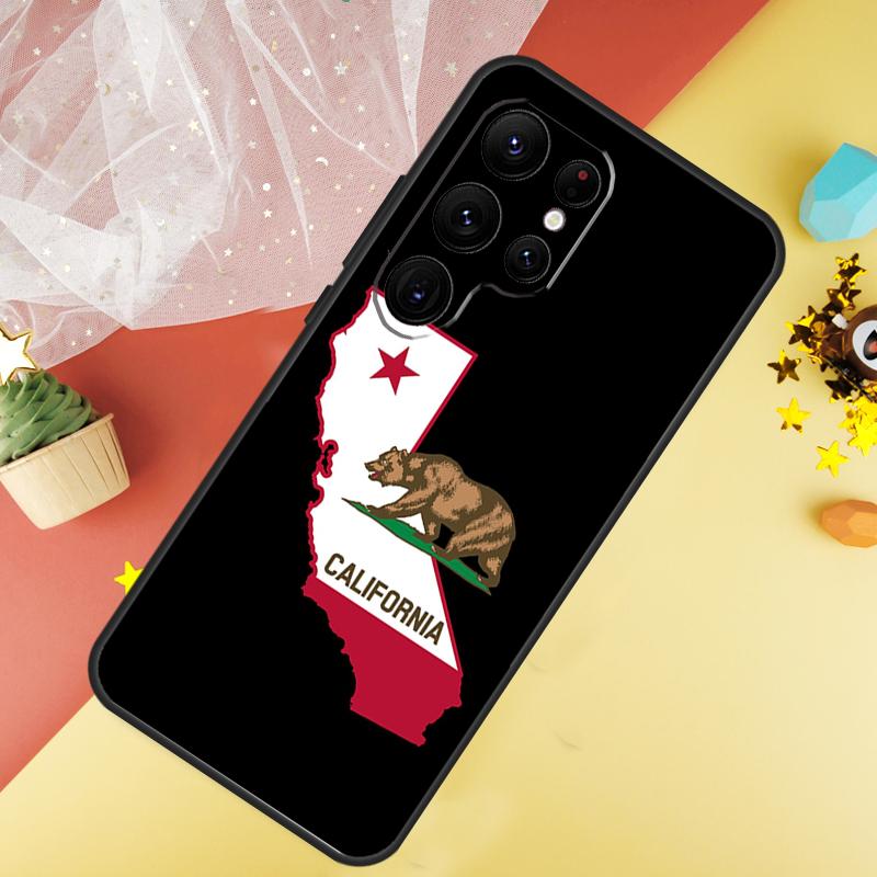 California Flag Phone Case For Samsung Galaxy S25 S24 S21 S20 S22 S23 Ultra S9 S10 Plus S25 FE Cover Coque