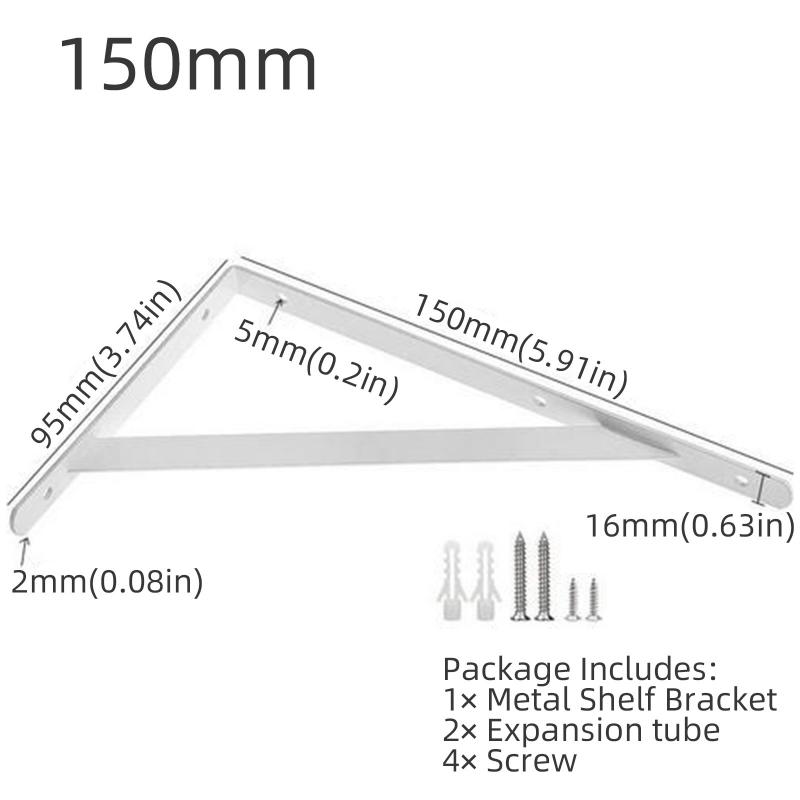 Metal Wall Mounted L-shaped Bracket Strong Furniture Heavy Support Folding Angle Bracket Bench Table Shelf Hardware Accessories basic