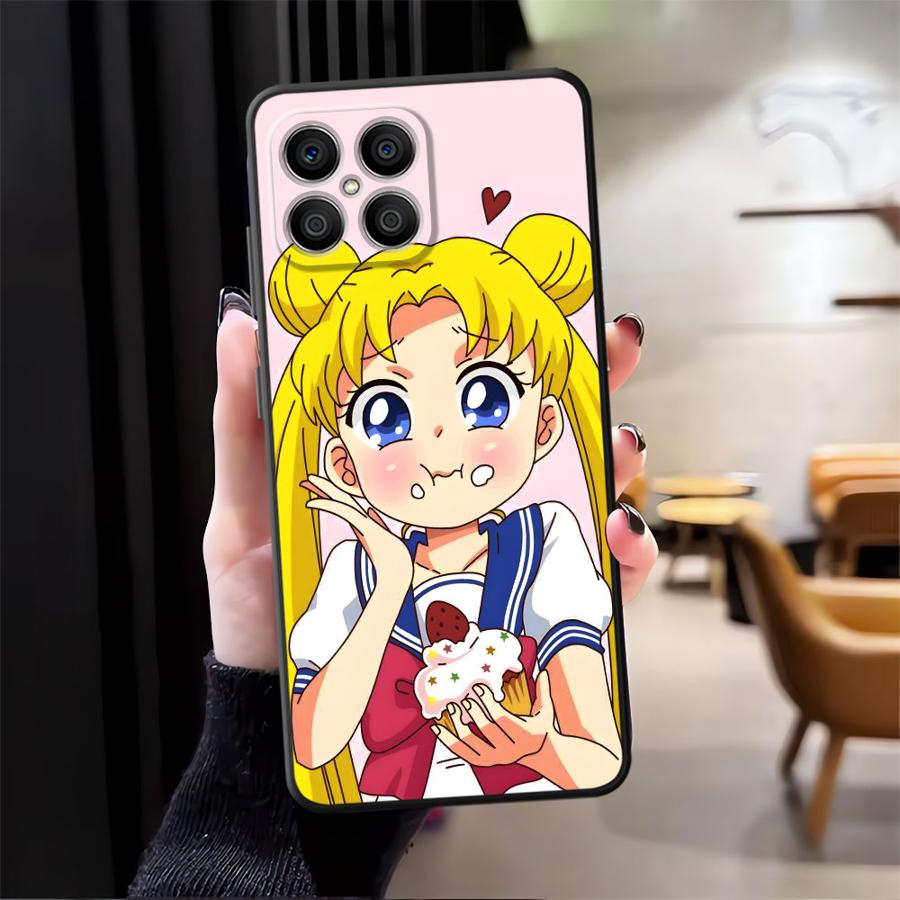 Sailor Moon Tsukino Usagi Black Soft Phone Cover Case for Honor 8X X5b X9a X8 X7 X6 Magic5Lite 70 90 200 400 Lite