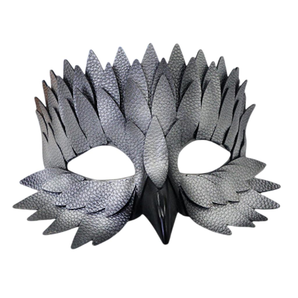 Kostümmaske Feder Halbgesichts-Tiermaske Maskenballmaske Cosplay-Maske für Halloween Mardi Gras Karnevalspartys