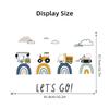 Cartoon INS Cute Engineering Vehicle Road Rainbow Wall Sticker for Kids Room Kindergarten Decor