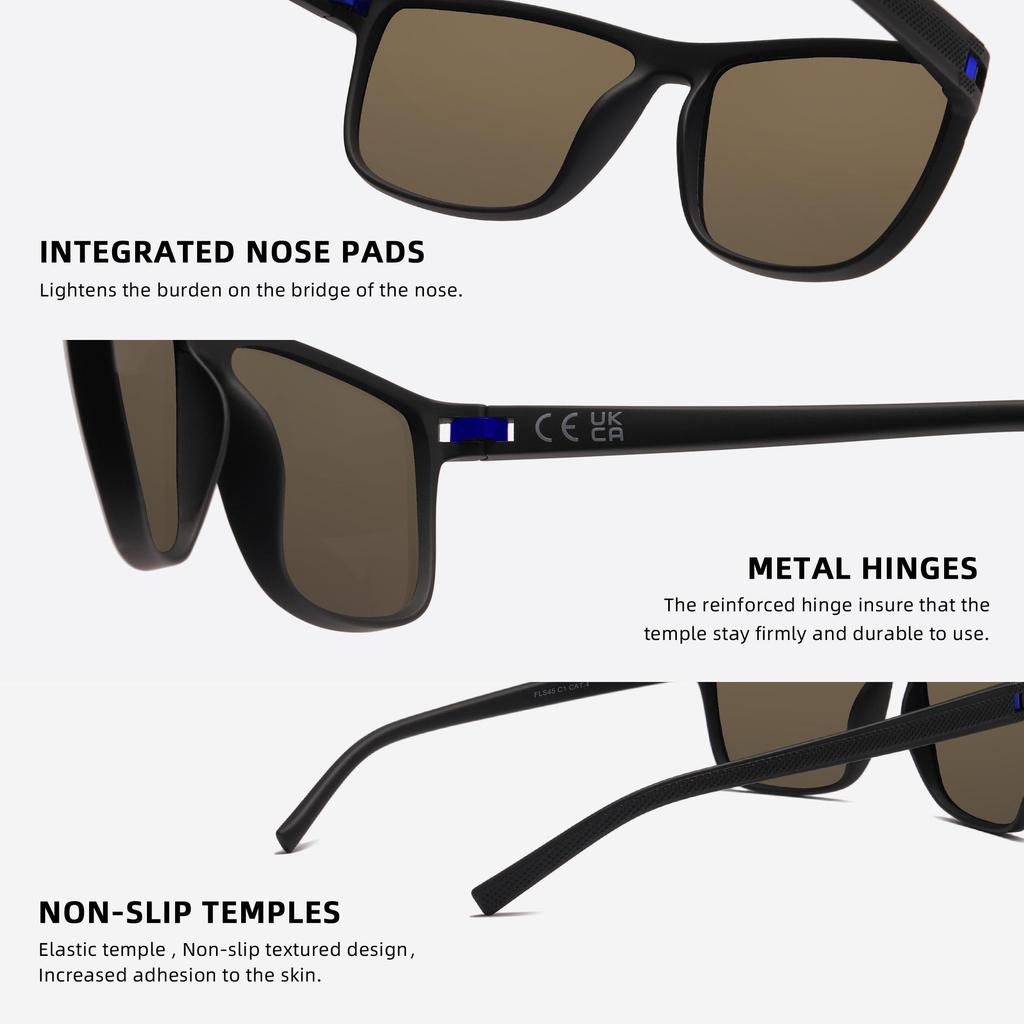 Anti-Glare Sunglasses SPEEDHYUN Matte Black Metal