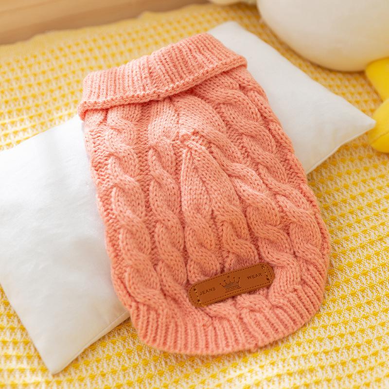 

Autumn and winter dog clothes warm twist knitted Bigbear teddy sweater small dog cat pet clothing S (recommended weight 3-2.5 kg)