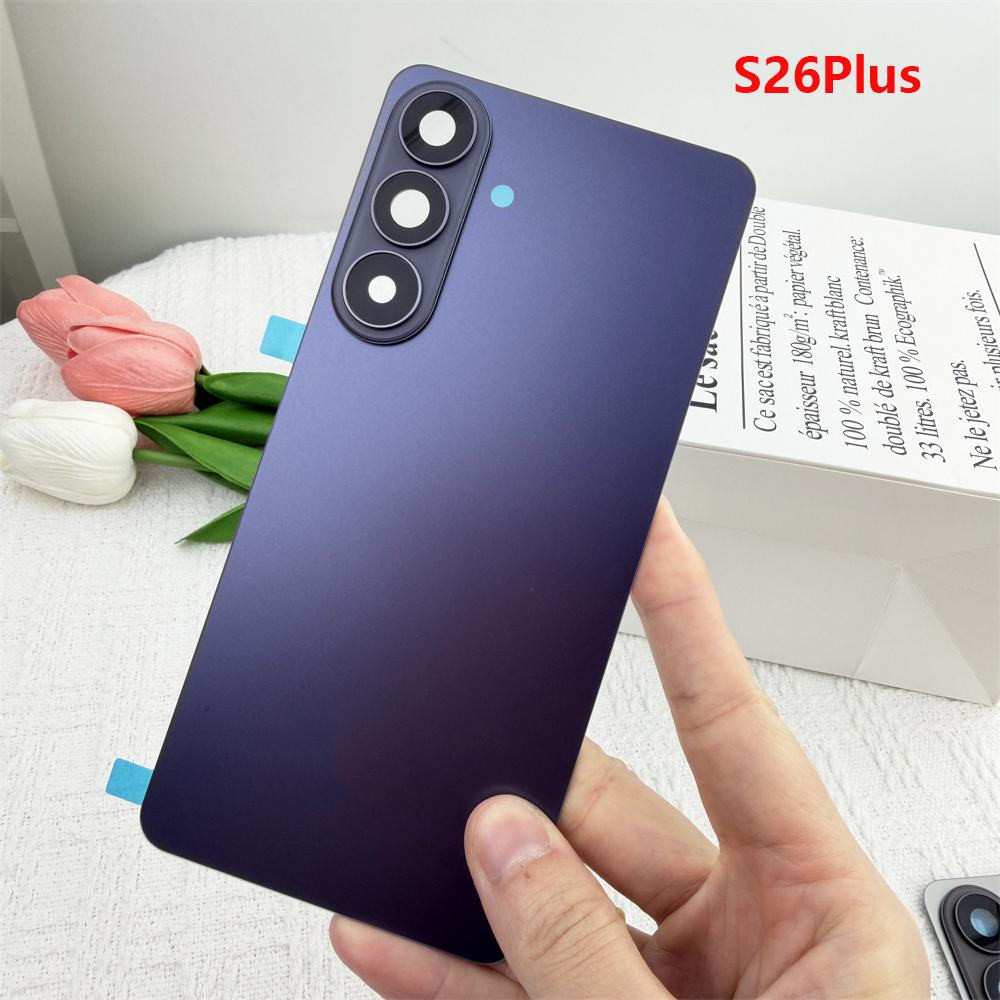 Back Glass Cover For SAMSUNG Galaxy S26 Plus S26+ Back Door Replacement Hard Battery,Rear Housing Cover With Camera Lens