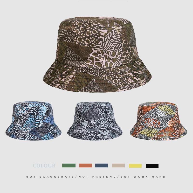

Spring/Summer Colorful Zebra Patchwork Print Women s Fashion Bucket Hat