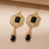 2025 Retro European Court Style Beaded Crystal Water Drop Pendant Necklace & Luxury Earrings Set