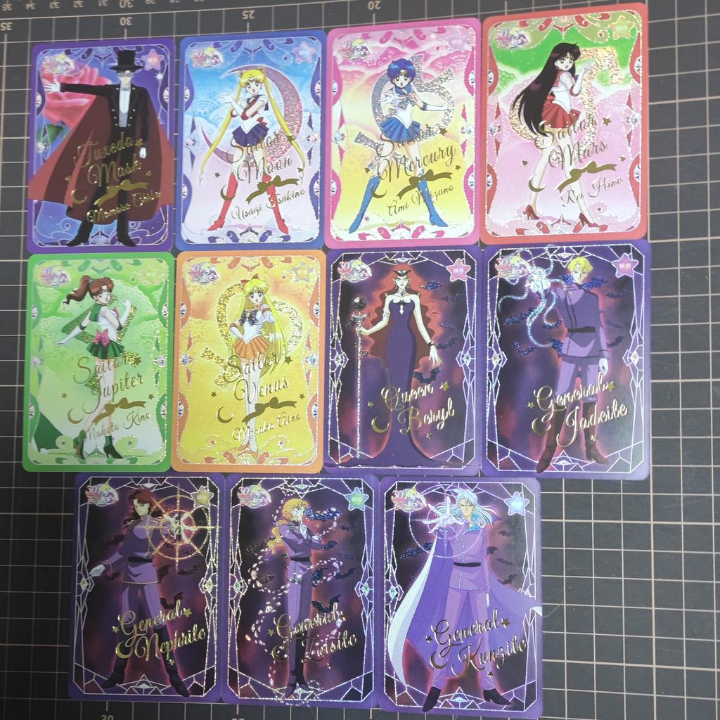 Sailor Moon Tsukino Usagi Kino Makoto ACG DIY Sebekontrola Sbírka Podpis Obchodní Flash karta Anime Kreslený Film Originální Dárek