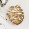 European Light Luxury Tray Ornament Turtle Leaf Metal Jewelry Plate Fruit Plate Storage Plate, Living Room Creative Crafts