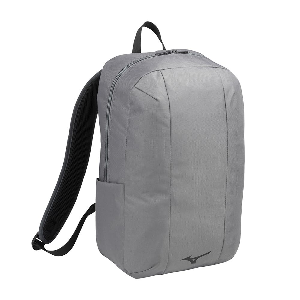 Mizuno Global Bag Rucksack WASO 25L Rucksack für Schule, Reisen, Ausflüge, Vereinsaktivitäten und Sport, Grau, 33GDC004, L27 x B14 x H45