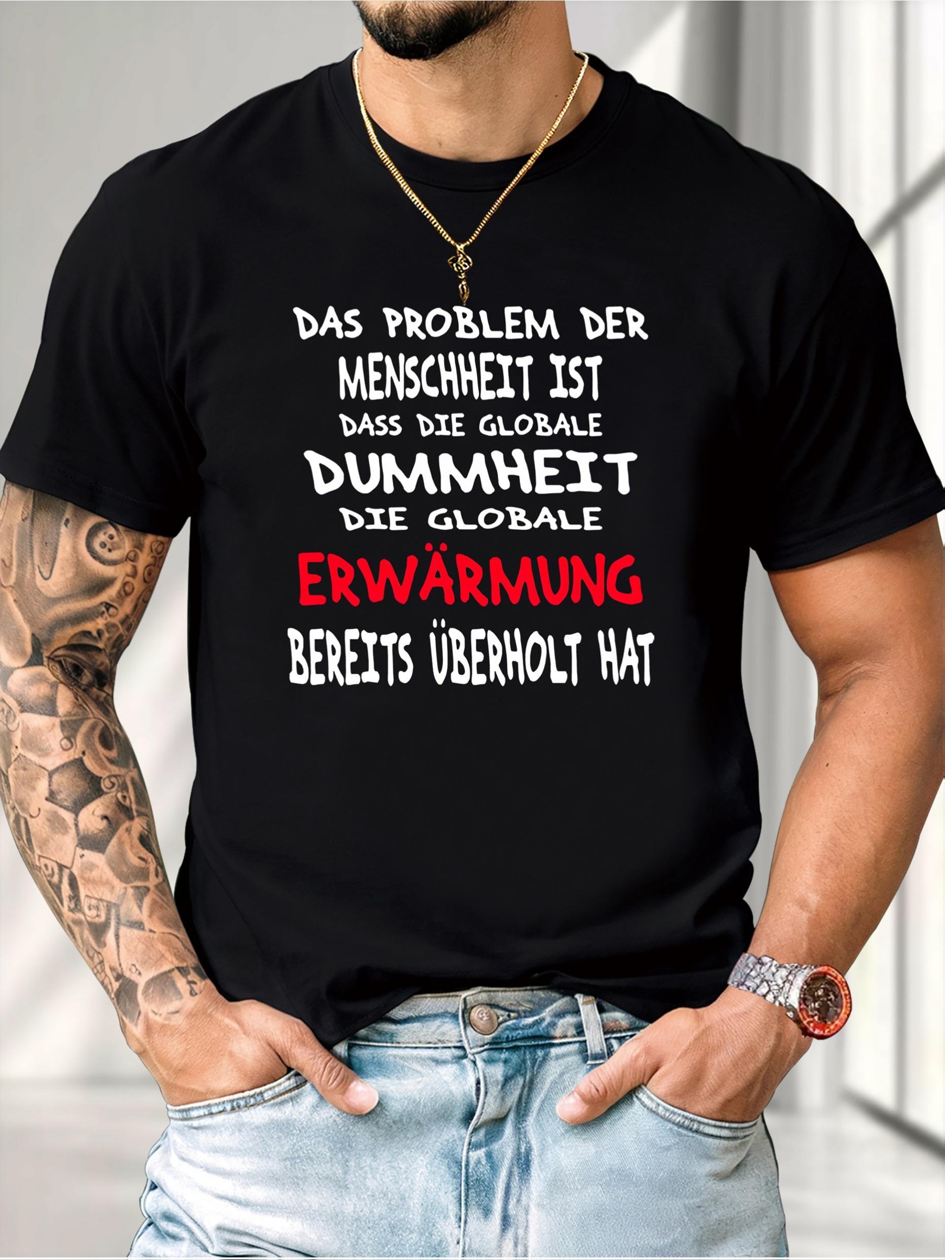 T-Shirt y2k German Saying T Black 2XL