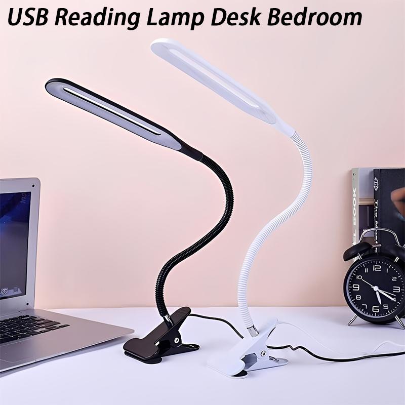 Desk Bedside Clip-on Desk Lamp Student Study Eye Protection Portable Bendable Reading USB Desk Lamp