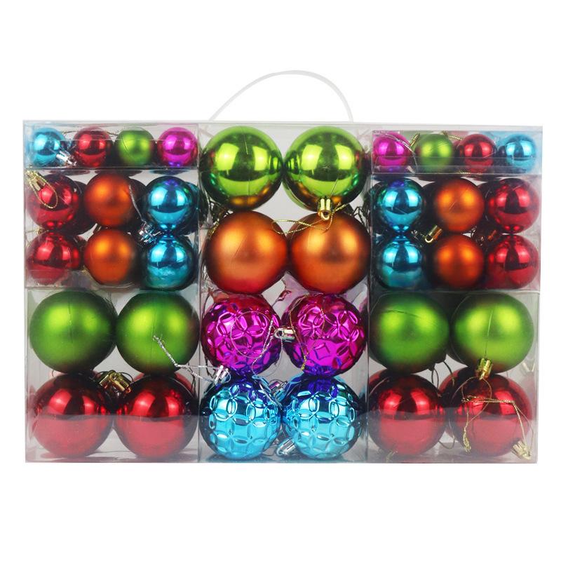 

Набор из 100 гальванизированных полых пластиковых рождественских украшений - шарики 3/4/6 см