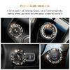 Car Engine Start Stop Button Cover, Shiny Crystal Rhinestone Cover Protection Ring,Black Bling Accessories, Accessories for Wowen (Black gem), outer