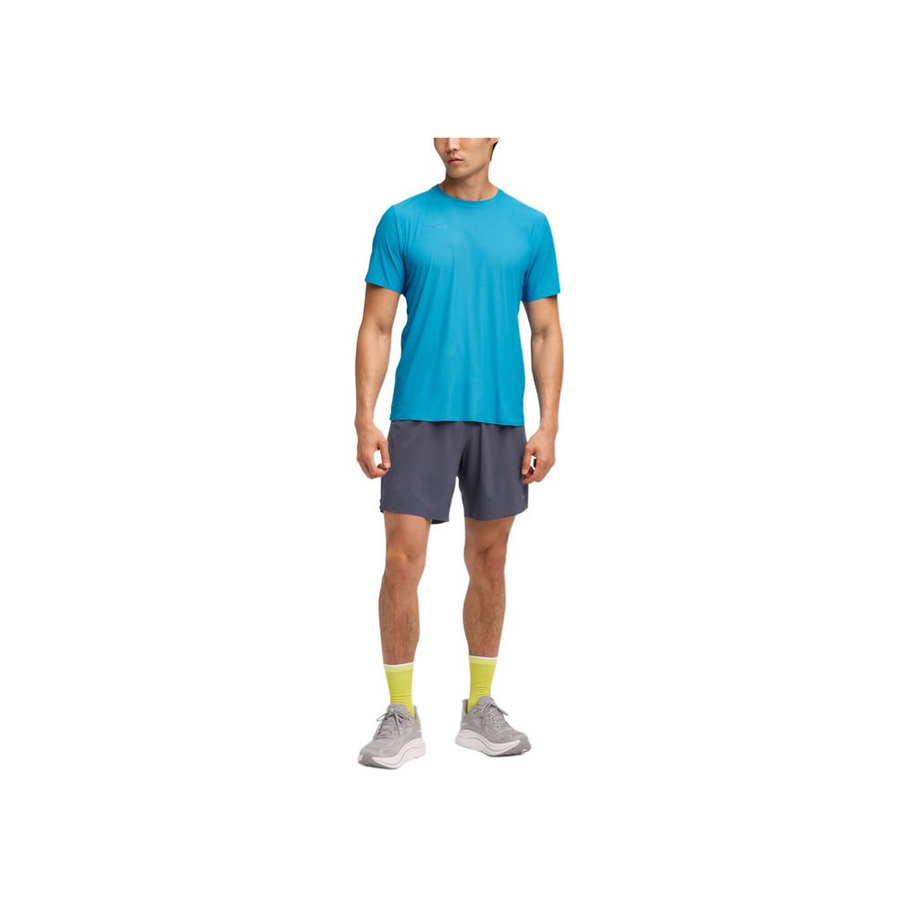 HOKA ONE ONE Solid Color Round Neck Short Sleeve T-Shirt Men Tops 1175771-HKB
