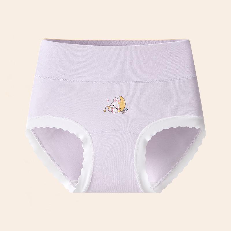 Girls' High-Waisted Cotton Briefs - Antibacterial, Full Cotton Crotch for Ages 10-12