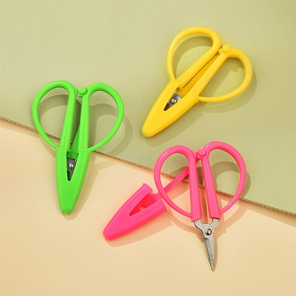 Compact Silicone-Covered Mini Scissors - Portable Thread Trimming & Embroidery Shears, Safety Pointed Tip, Ideal for Sewing & Crafts