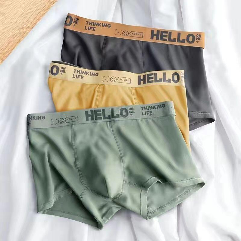 4ks Značkové pánské spodní prádlo Boxer Bavlna Písmeno Ropa Interior Hombre Pánské boxerky Cuecas Masculinas Pánské slipy Velikost M-3XL
