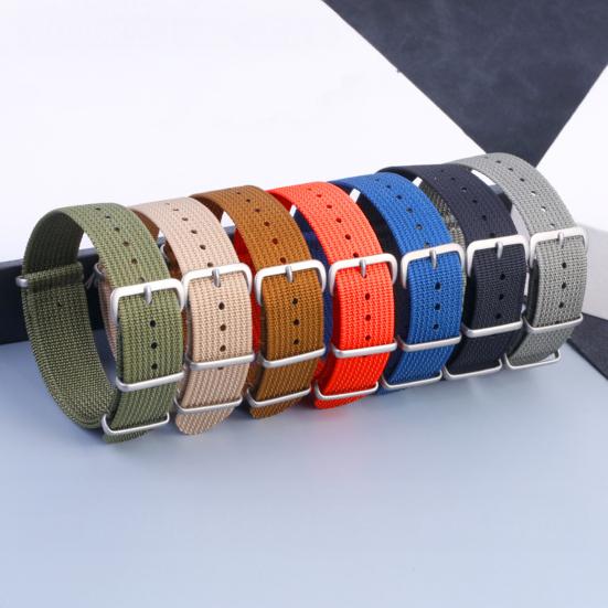 Nylon Watch Strap Replacement Breathable 18/20/22MM Women Men Braided Watch Wristband with Metal Pin Buckle Watch Accessories