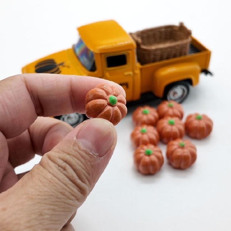 Fall Tiered Tray Decors Metal Truck with Fake Pumpkins Farmhouse Tiered Tray Decors for Thanksgiving Party Home Kitchens